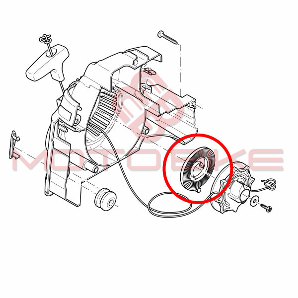 Povratna opruga dolmar 100 400 401 410. ps 33 34. makita dcs 33 400 401 410