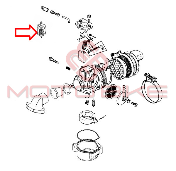 Filter goriva izlaz 6mm l64mm omg