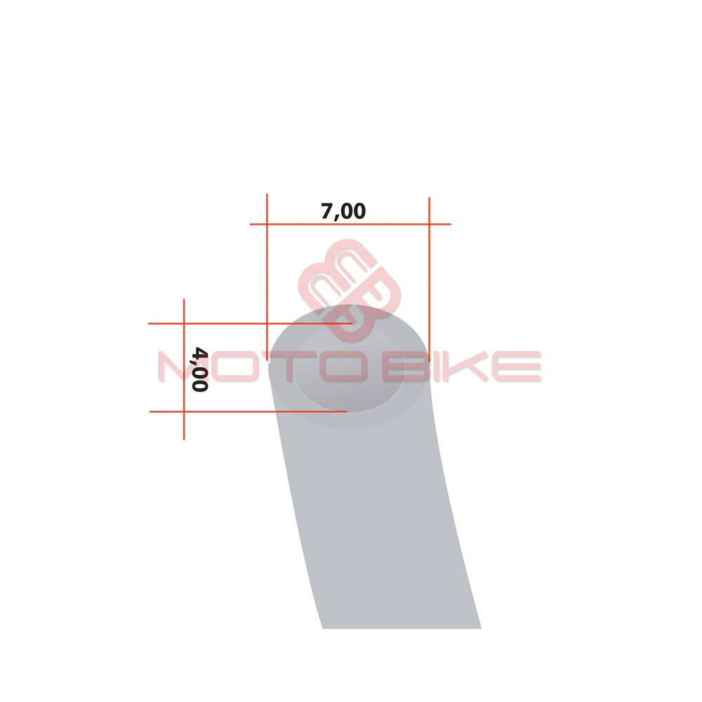 Crevo goriva fi 4x7 mm providno belo 10m