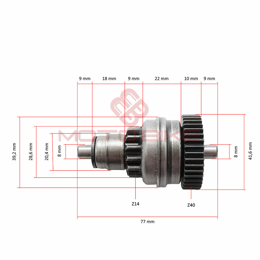 Bendiks piaggio vespa 125/150/180 (14/40) rms