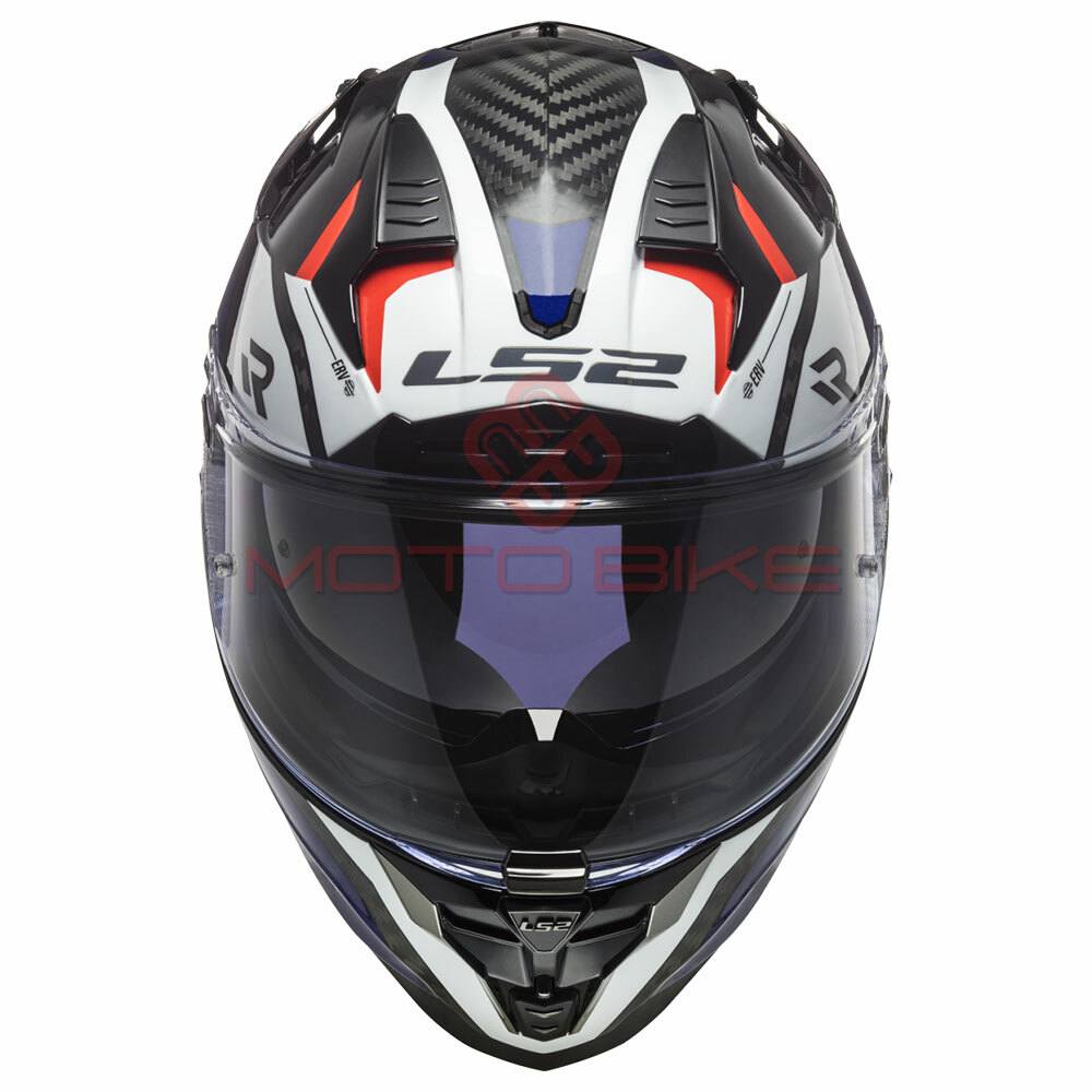 Kaciga ls2 full face ff327 challenger carbon alloy plavo belo crvena sa naocarima xxl