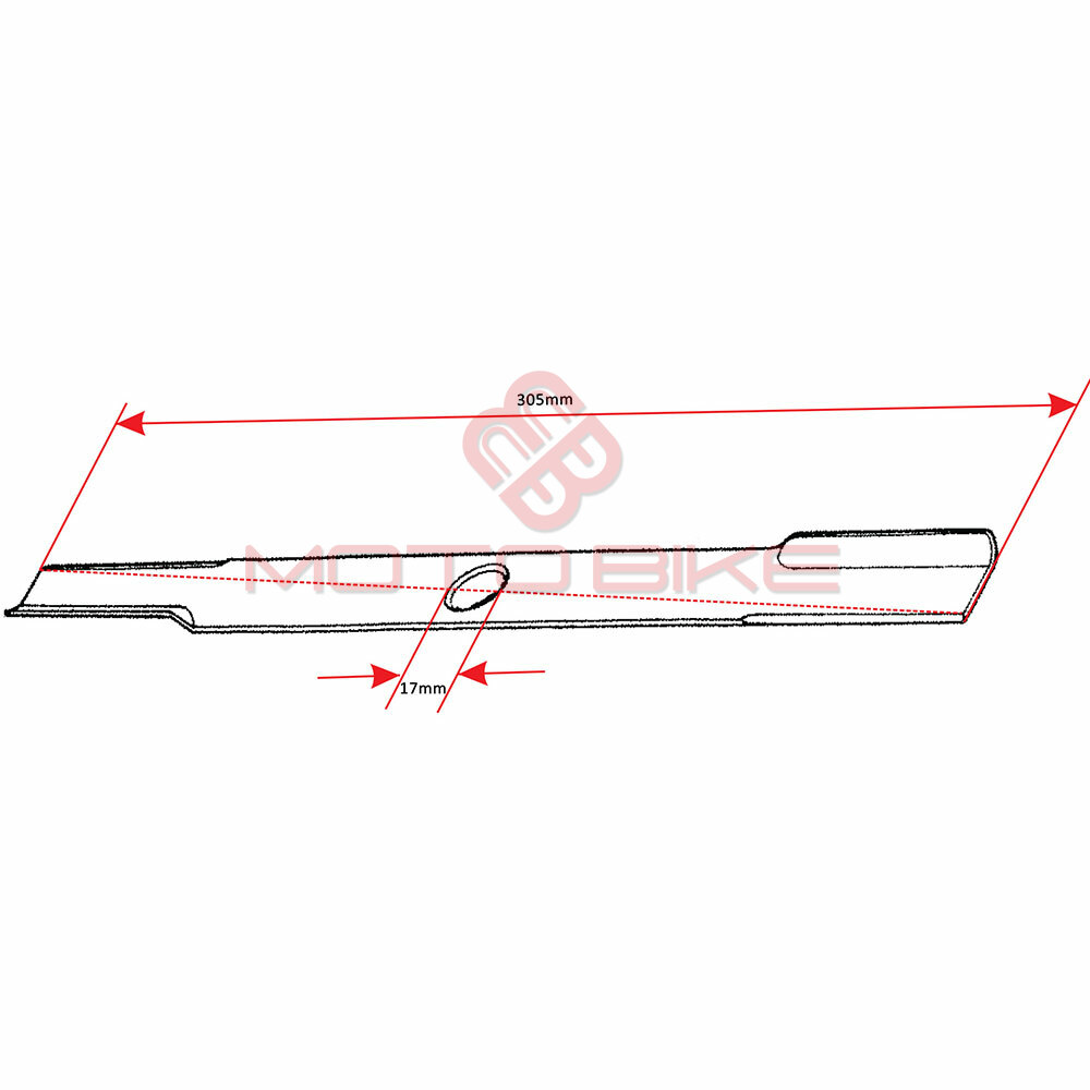 Noz kosacice l 305 mm fi 17 mm mtd ff317