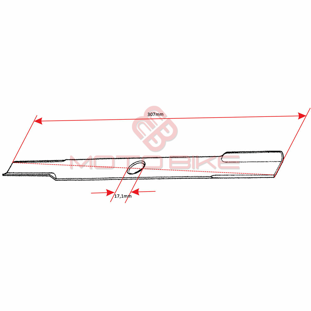 Noz kosacice l 307 mm fi 17,1 mm mtd 32-10e thorp