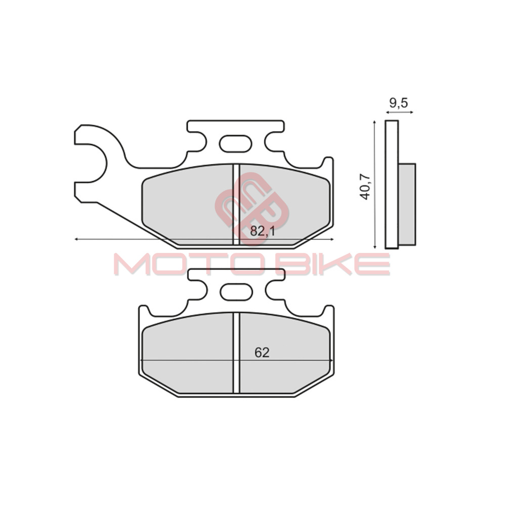 Disk plocice suzuki king quad 700cc 2005- rms