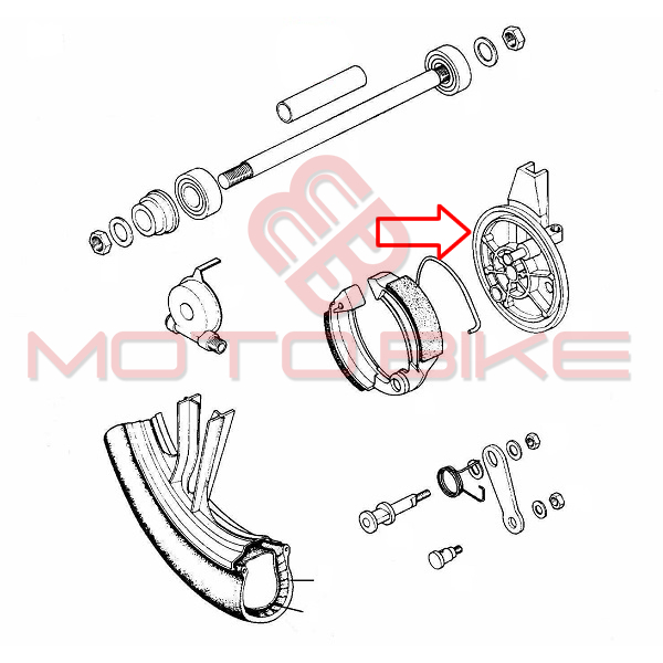 Nosac pakni tomos a3 a35 a5 liveni tocak (precnik 110 mm)