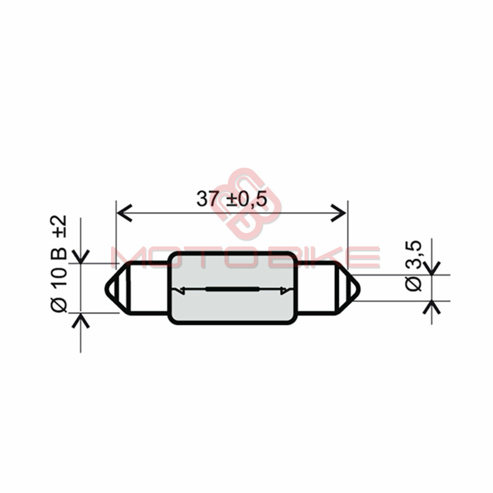 Sijalica 12v 10w t11x39 rms