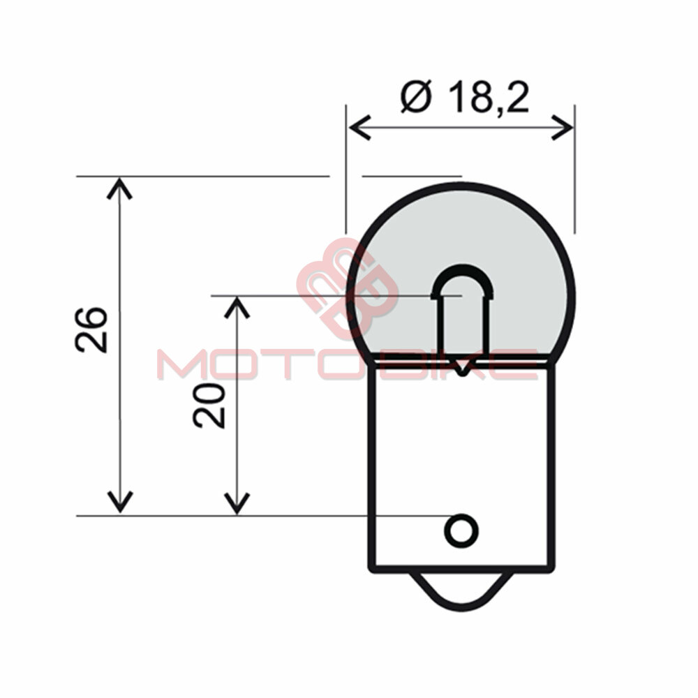 Sijalica 12v 10w ba15s g18 rms