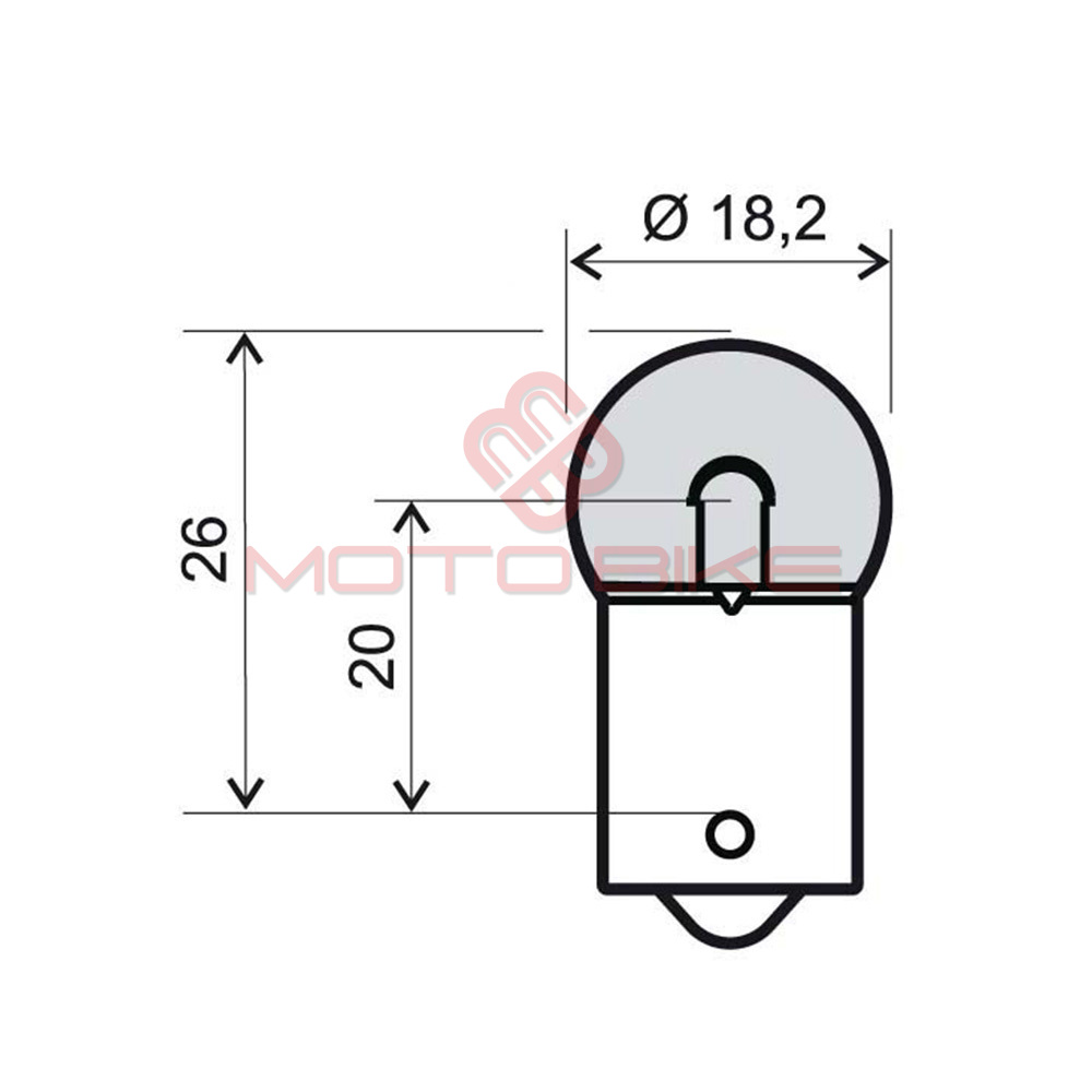 Sijalica 12v 10w ba15s g18 rms