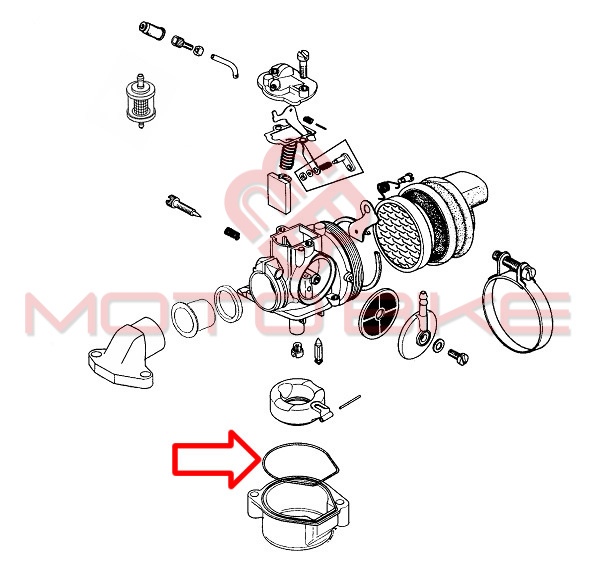 Gumica lonceta dellorto karburatora tomos