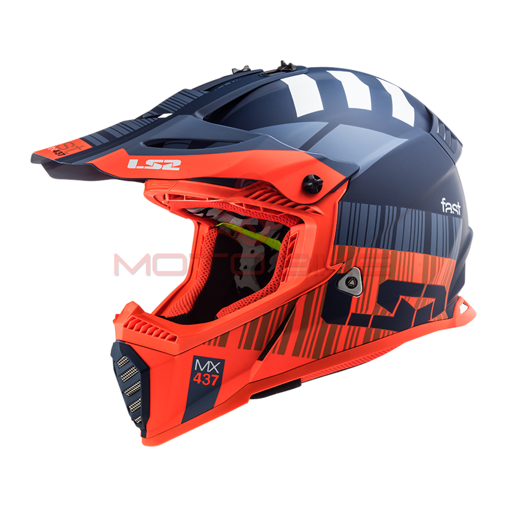 Kaciga ls2 cross mx437 fast evo xcode narandzasto plava xl