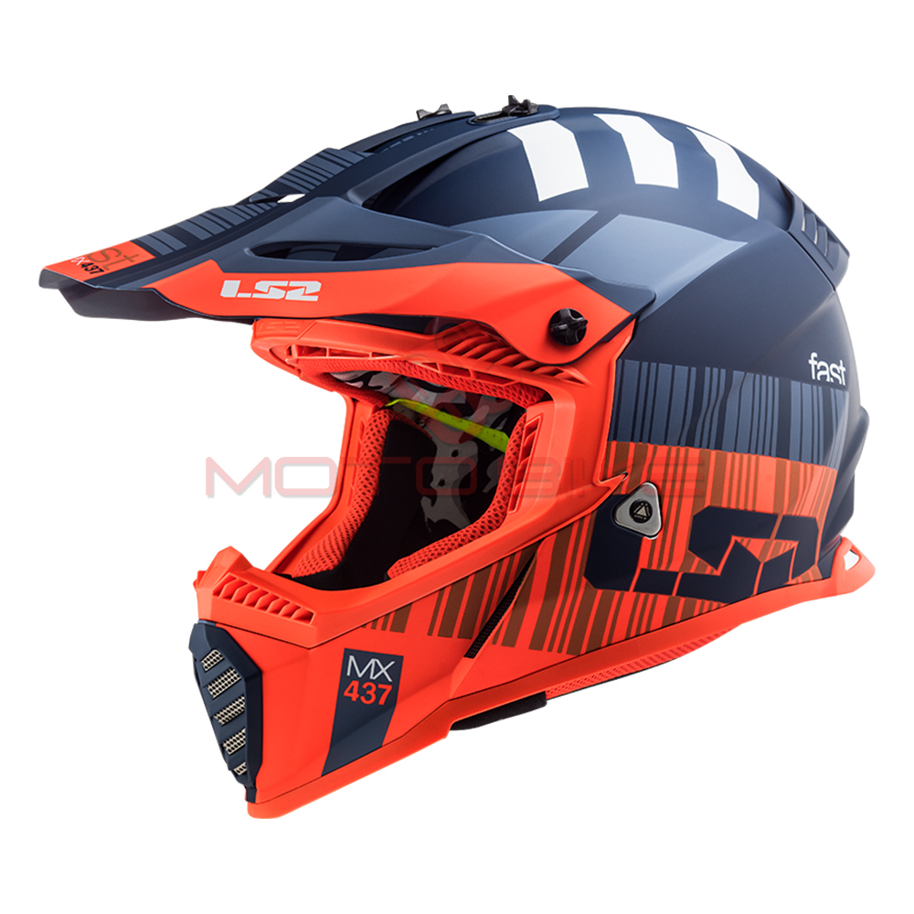 Kaciga ls2 cross mx437 fast evo xcode narandzasto plava xxl