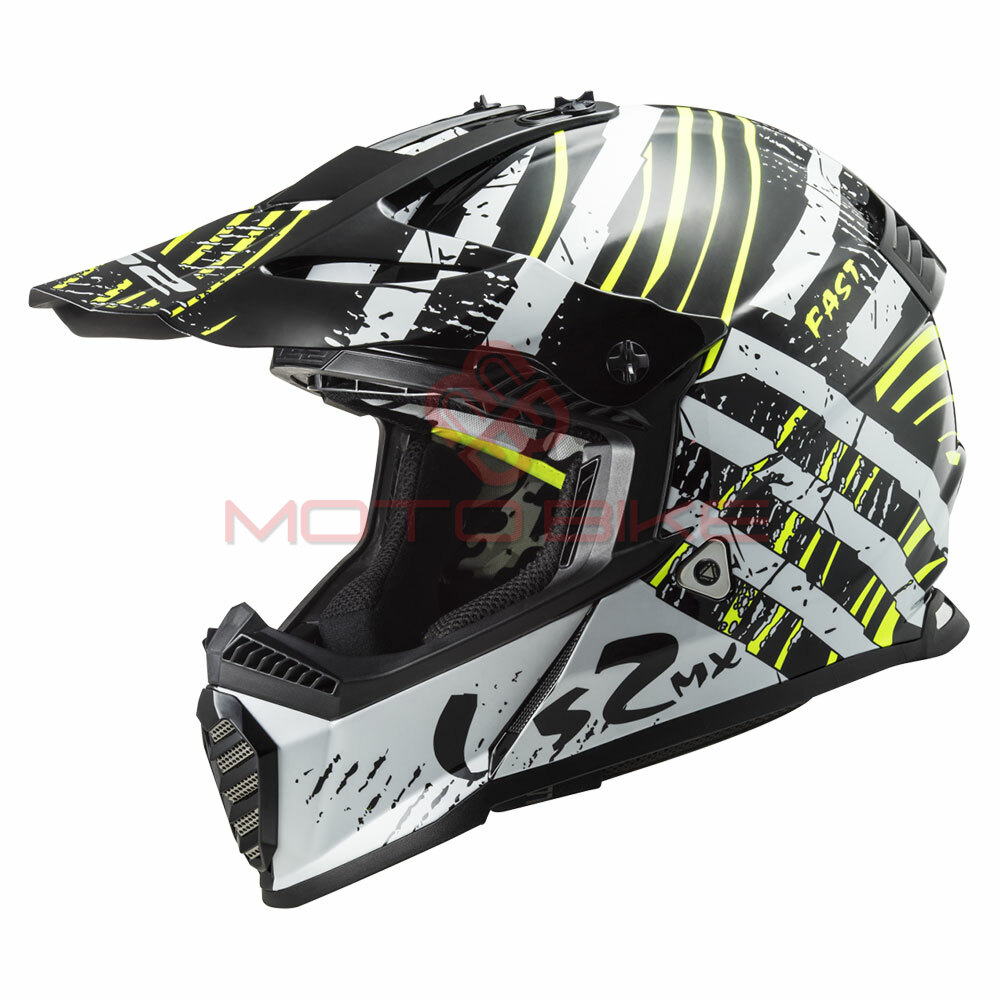 Kaciga ls2 cross mx437 fast verve crno bela xl