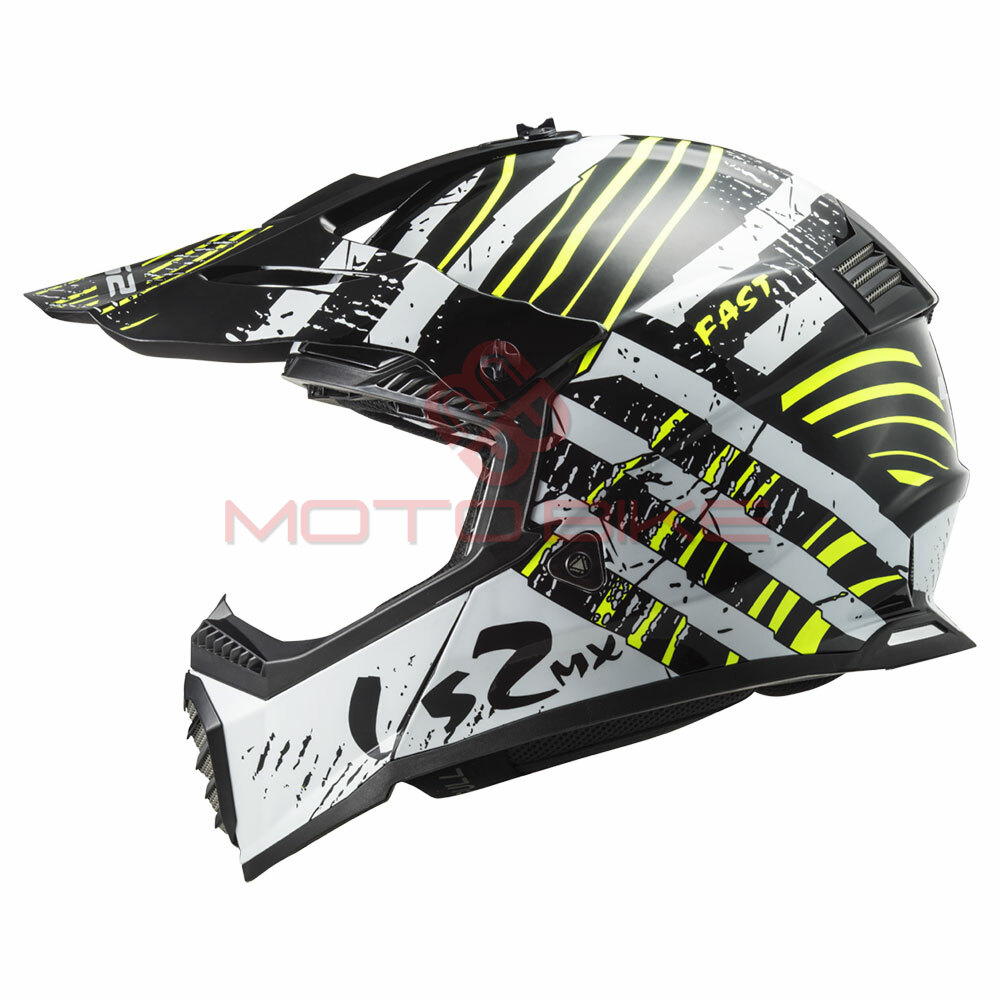 Kaciga ls2 cross mx437 fast verve crno bela xl