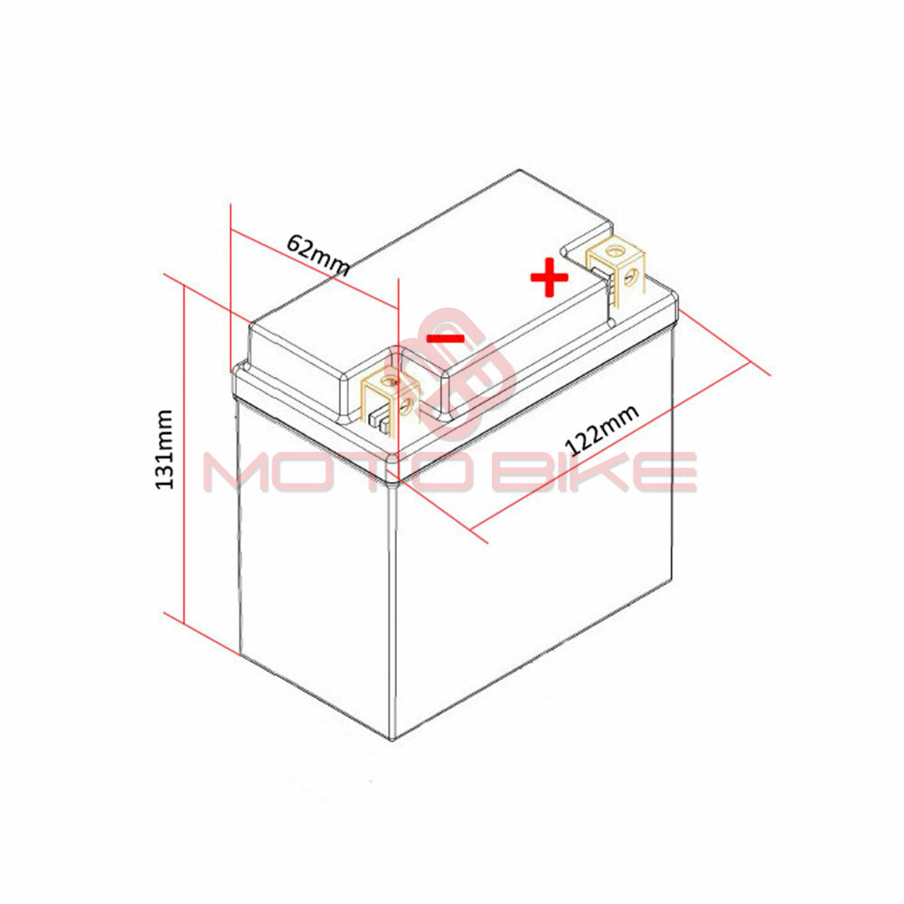 Akumulator unibat 6v 11ah sa kiselinom 6n11a-1b desni plus (122x62x131) 