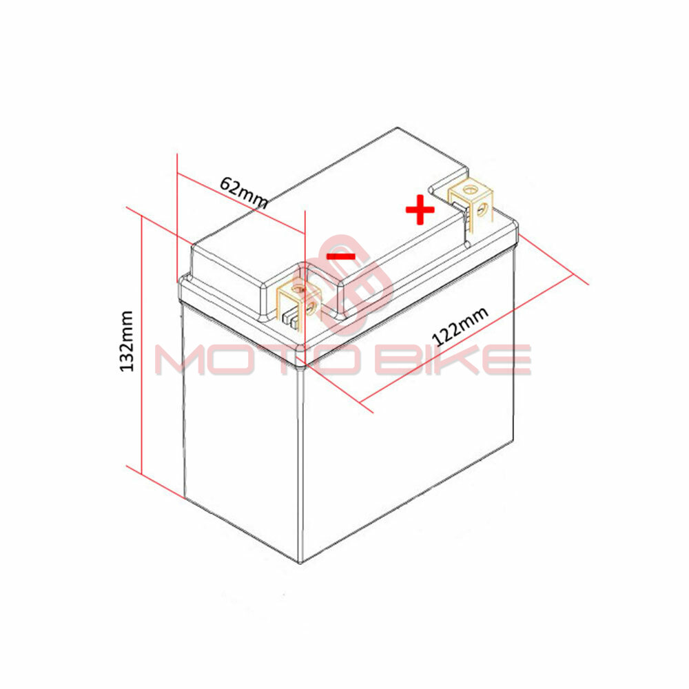 Akumulator unibat 6v 11ah kiselinski 6n11a-3a desni plus (122x62x132)
