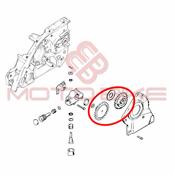 Zupcanici uljne pumpe s 045 056 ( fiksni lancanik ) set