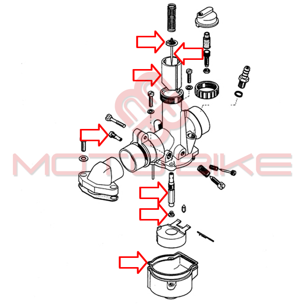 Set za reparaciju karburatora bt50 bing mali