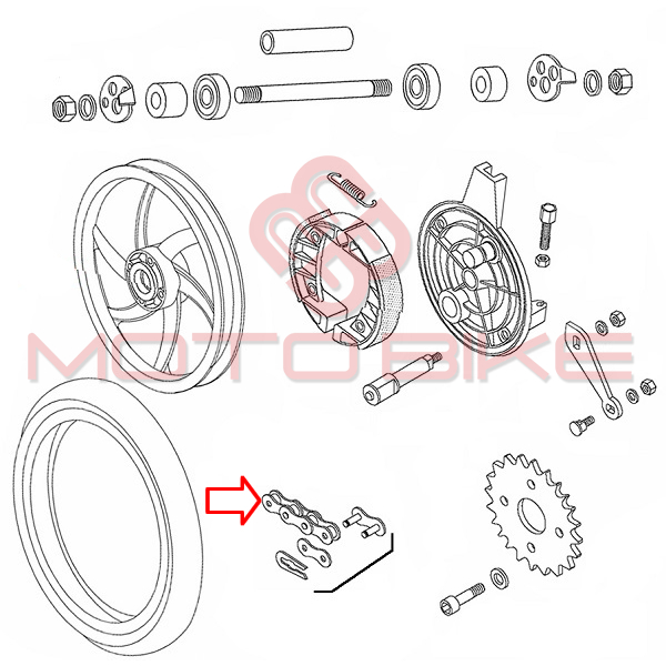 Lanac favorit 415 - 96 linka tomos