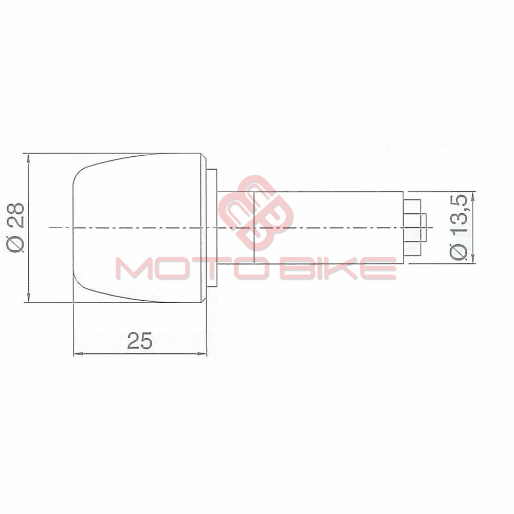 Tegovi kormana crni 28x25x13.5 , 40gr aluminijumski