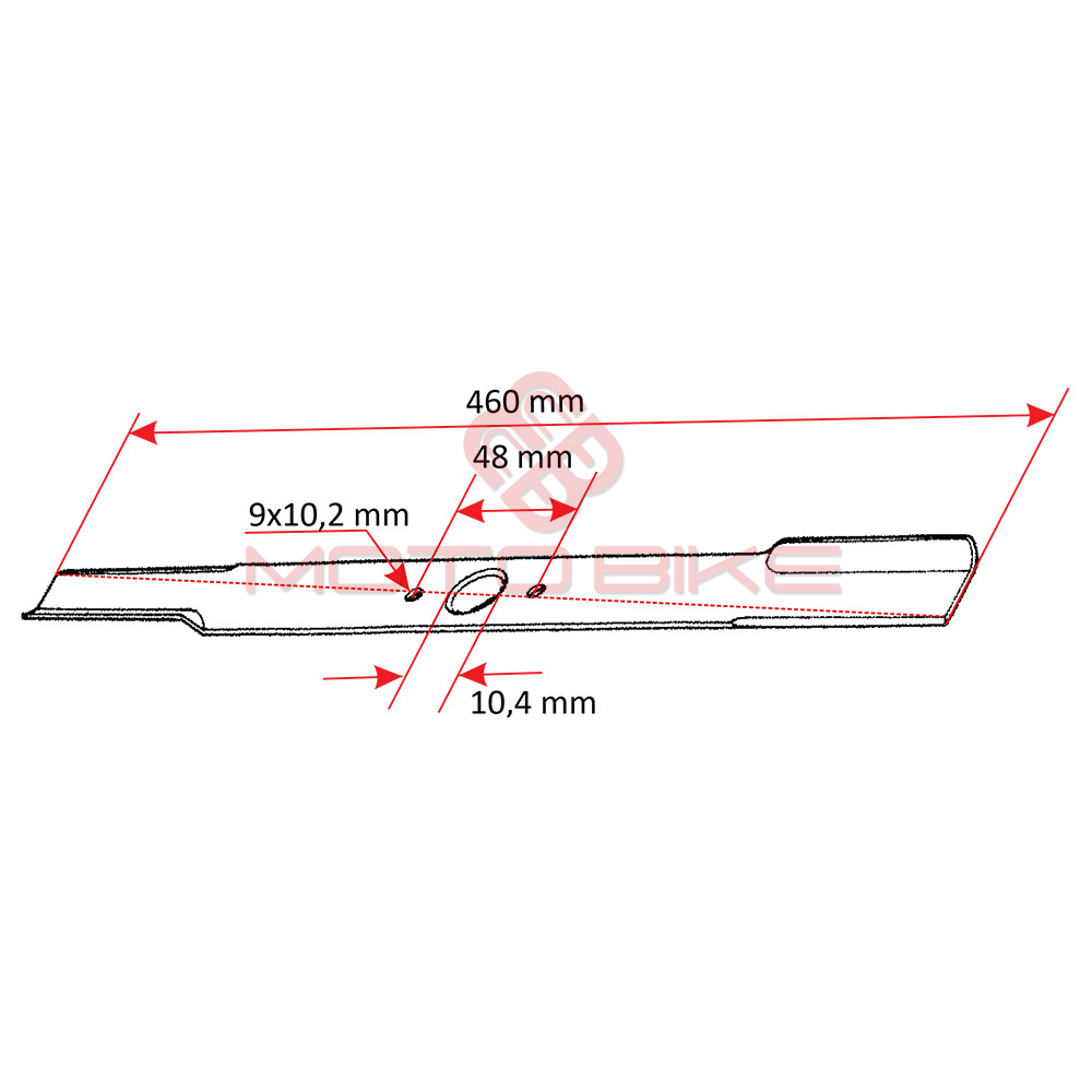 Noz kosacice l 460 mm fi 10,4 mm thorp th46p th46ps