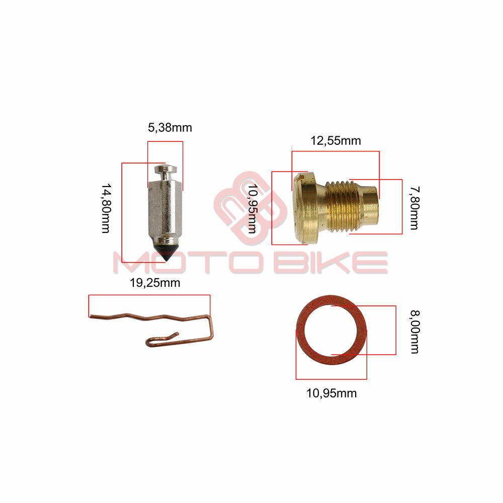 Igla plovka b&s 6 do 8 ks sa kucistem m8x0,75 mm ( iglica fi 5,38x14,8) kpl