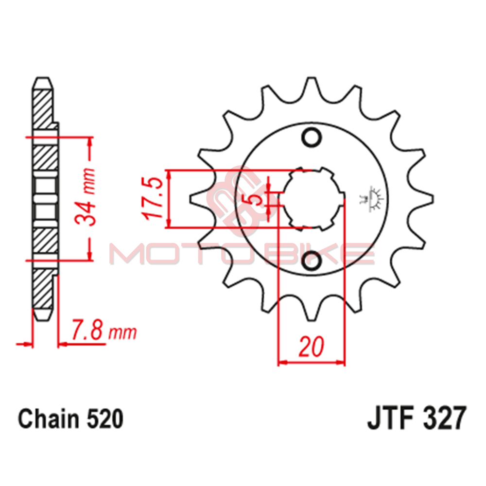 Lancanik prednji jt  jtf327-15-50-32042 (520)15 zuba