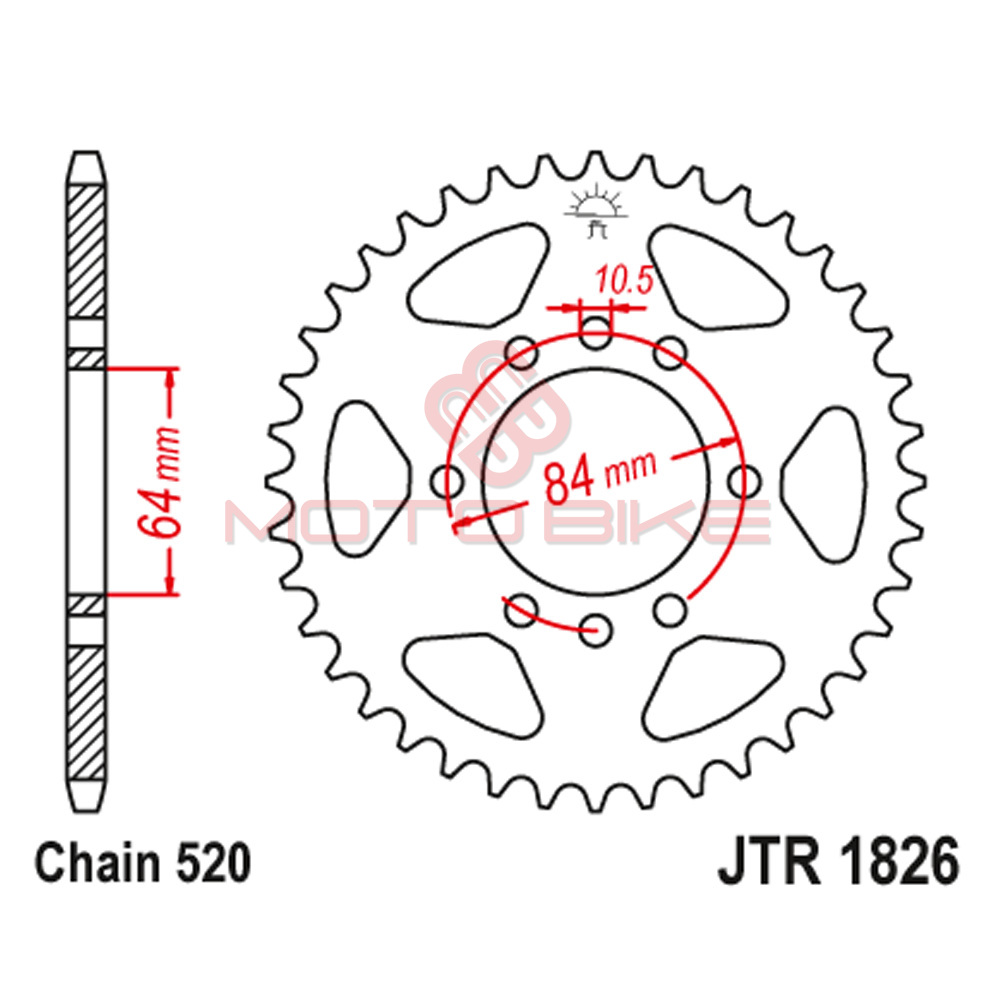 Lancanik zadnji jt  jtr1826-40 (520)40 zuba