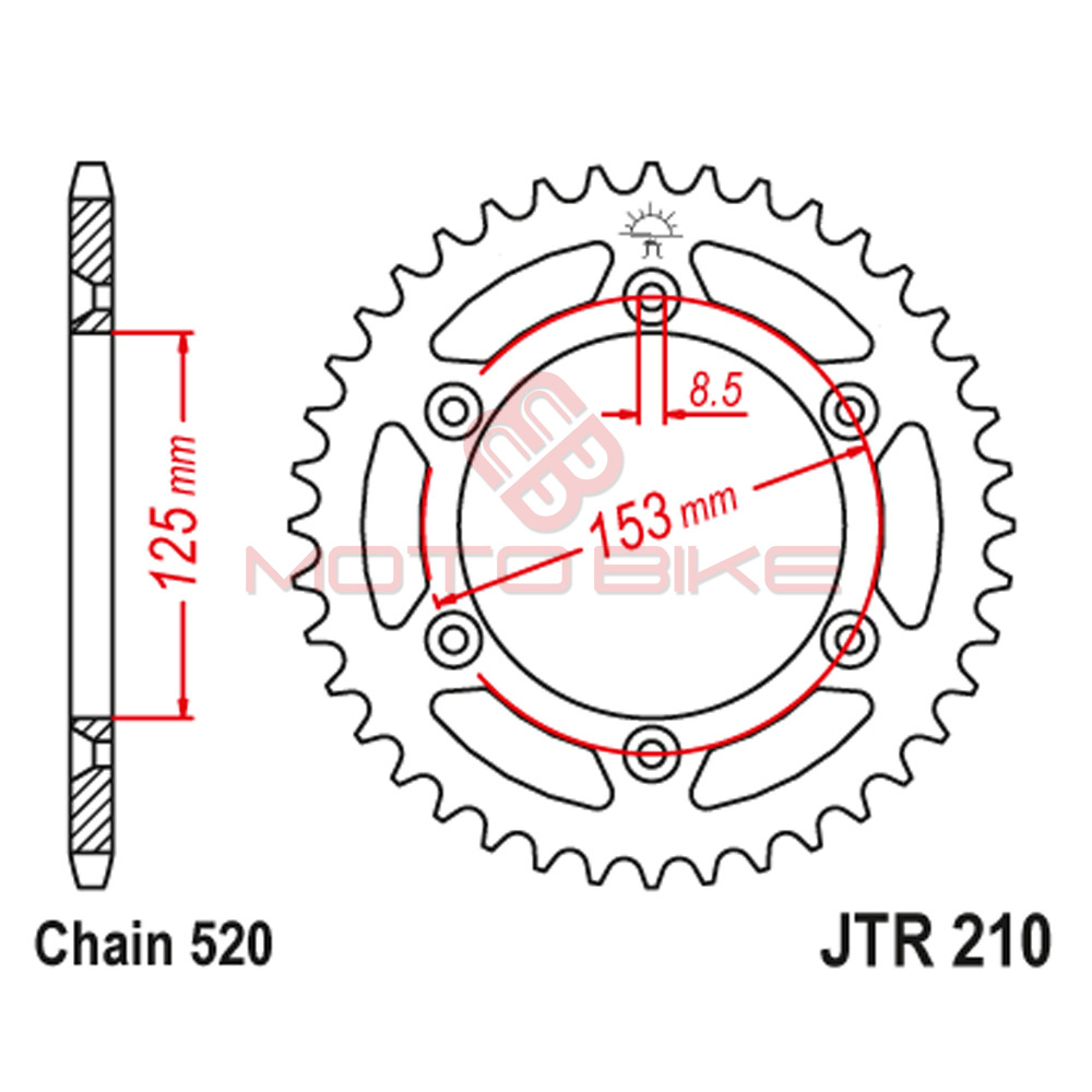 Lancanik zadnji  jtr210-48sc (520)48 zuba