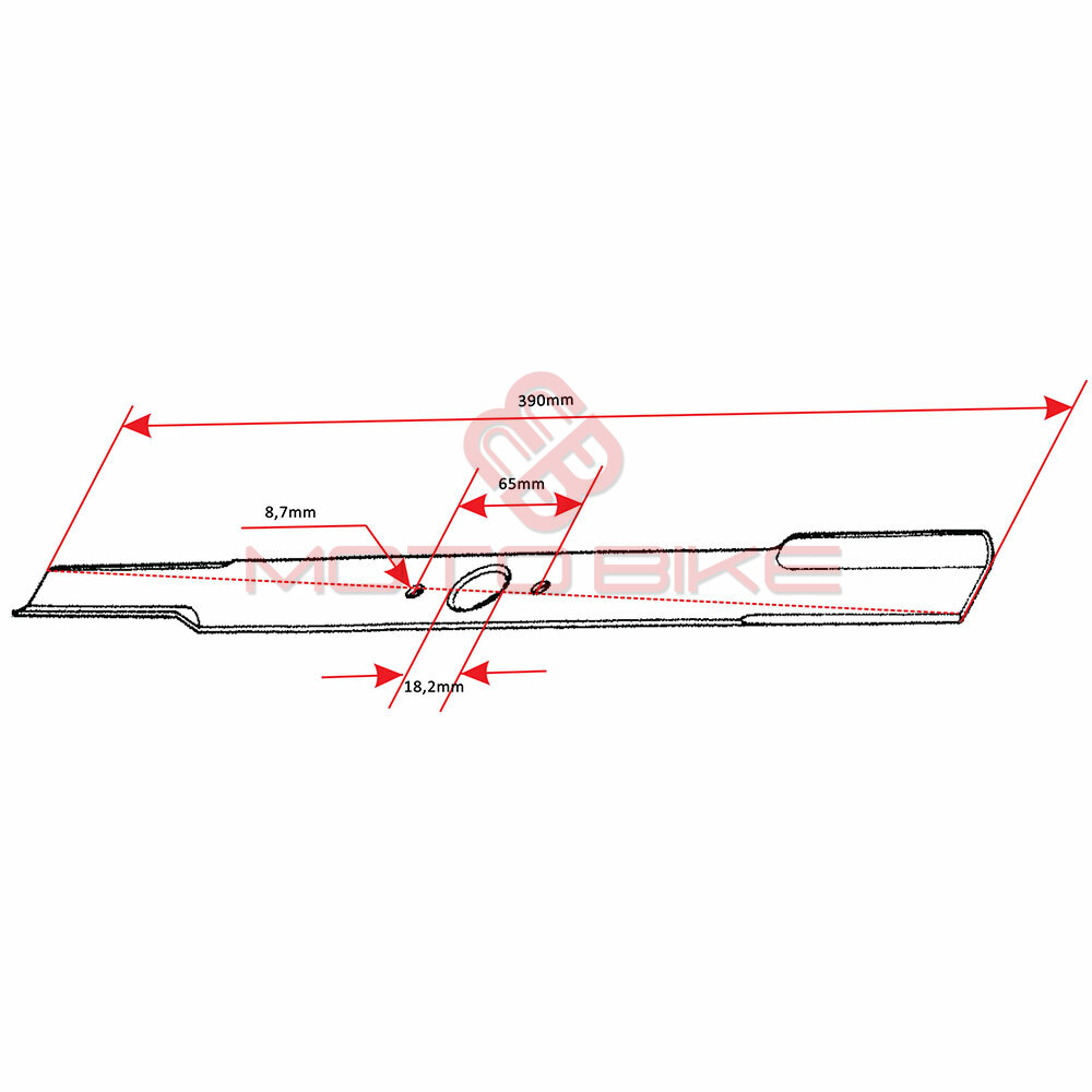 Noz kosacice l 380 mm fi 18,2 mm castelgarden thorp