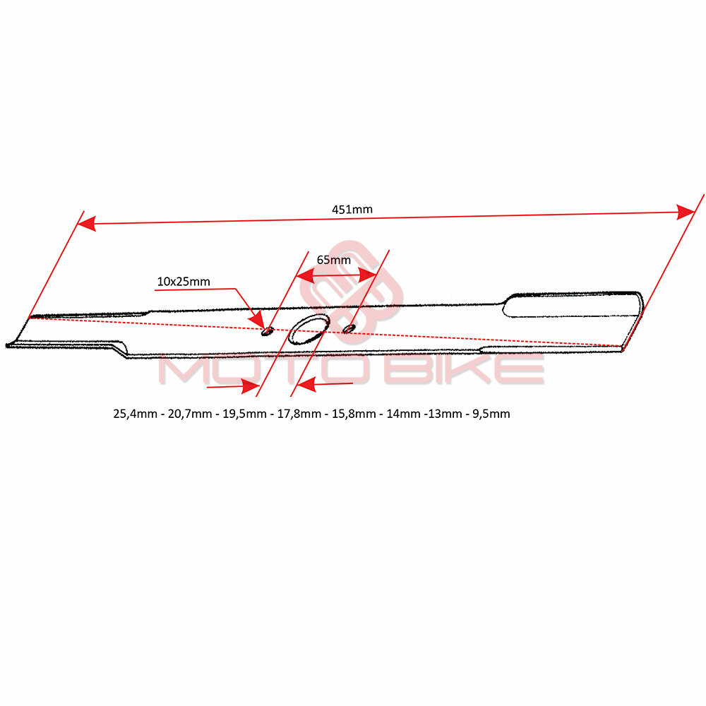 Noz kosacice l 451 mm univerzalni gator thorp