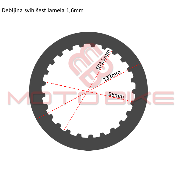 Lamele trw metalne mes302-6 set