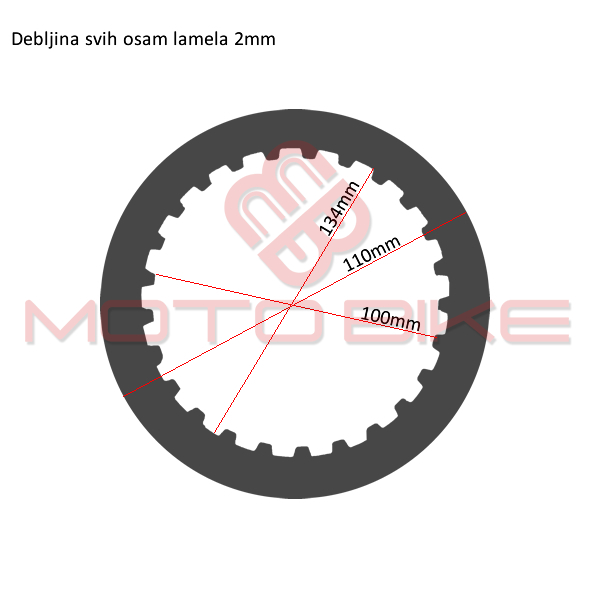 Lamele trw metalne mes315-8 set