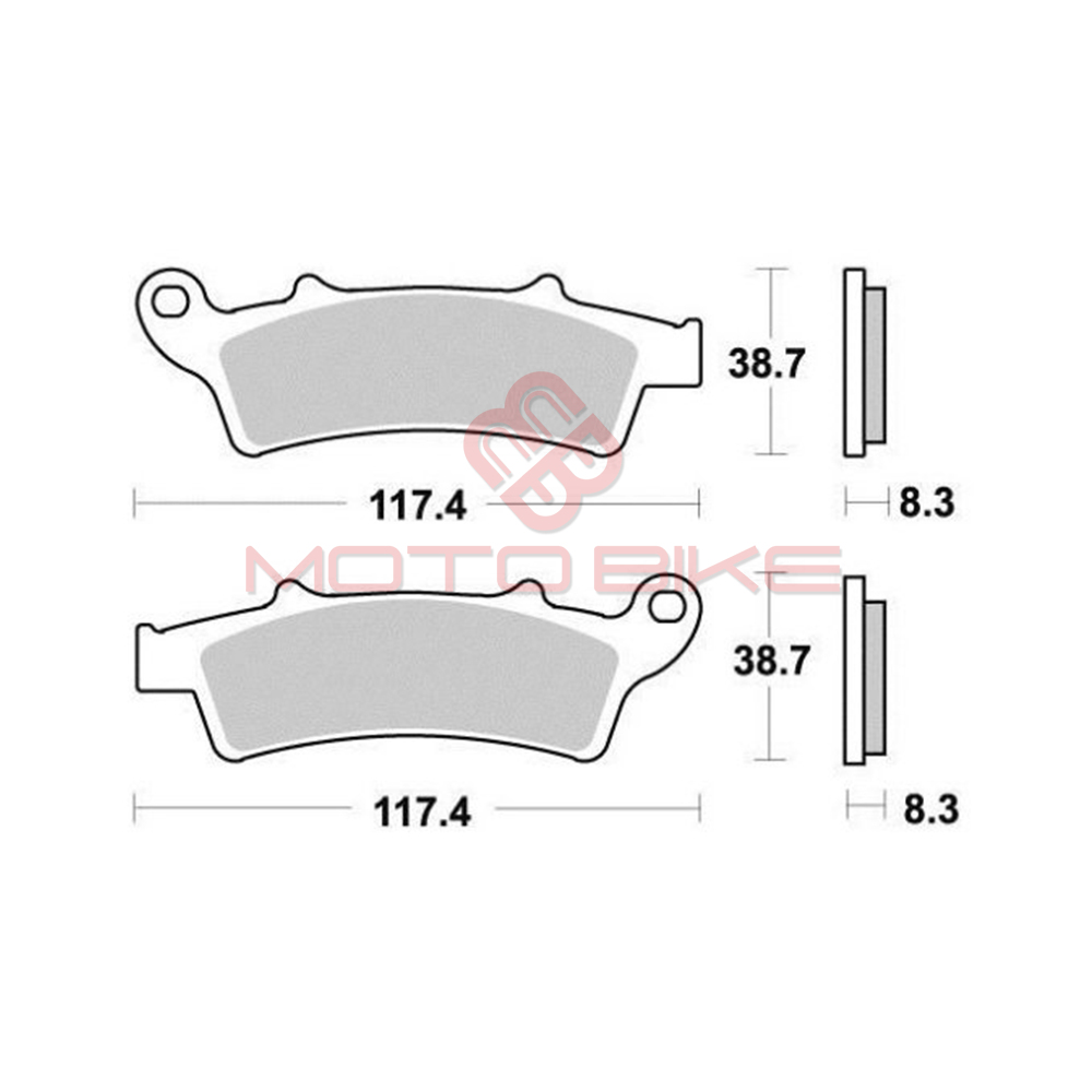 Disk plocice kyoto s9017 malaguti madison 250/400 prednje ( semi sinter )