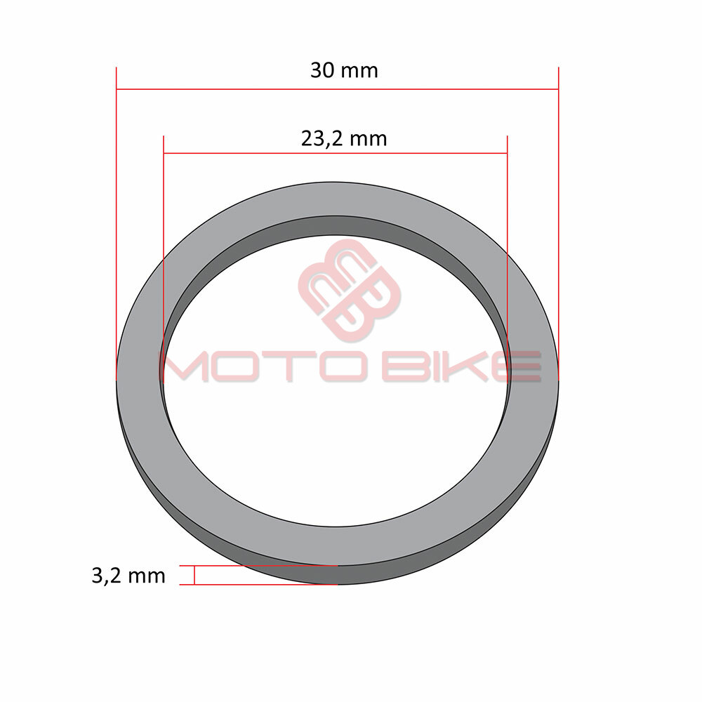 Dihtung auspuha prsten  kineski skuter  gy6 50.125.150cc4t (23,2x30x3,2)  china