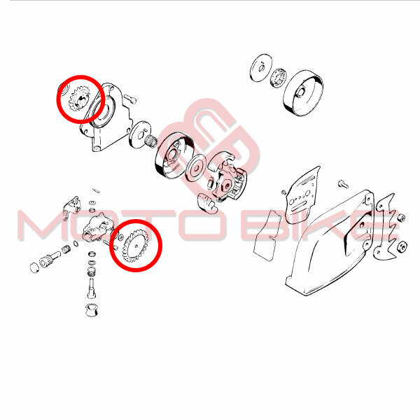 Zupcanici uljne pumpe s 030 031 032l set