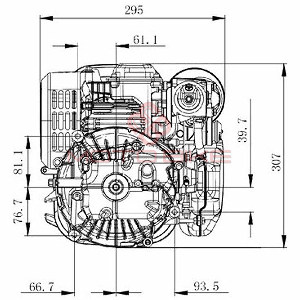 Motor kosacice zongshen 130cc ( 2,2 kw / 3 ks ) - radilica 22,2mm / 60mm