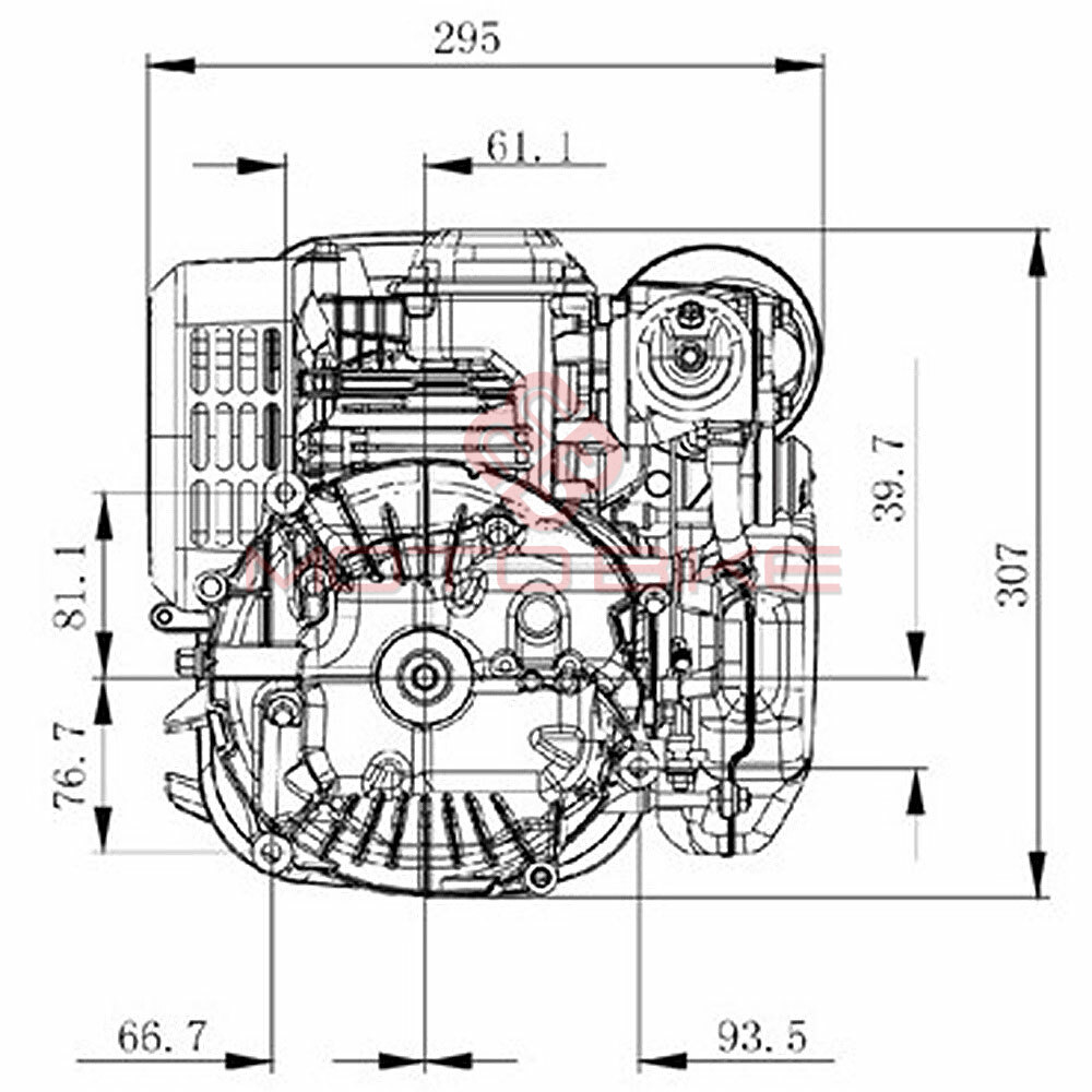 Motor kosacice zongshen 150cc ( 2,5 kw / 3,5 ks ) - radilica 22,2mm / 60mm