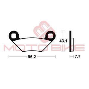 Disk plocice Tecnium 383997 Polaris Sportsman 650 ( SINTER )