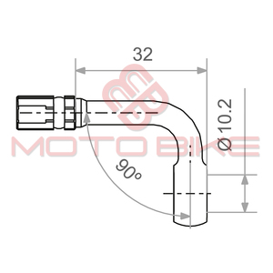 Holender TRW MV10D90A(fi 10.2mm nagib 90 stepeni)